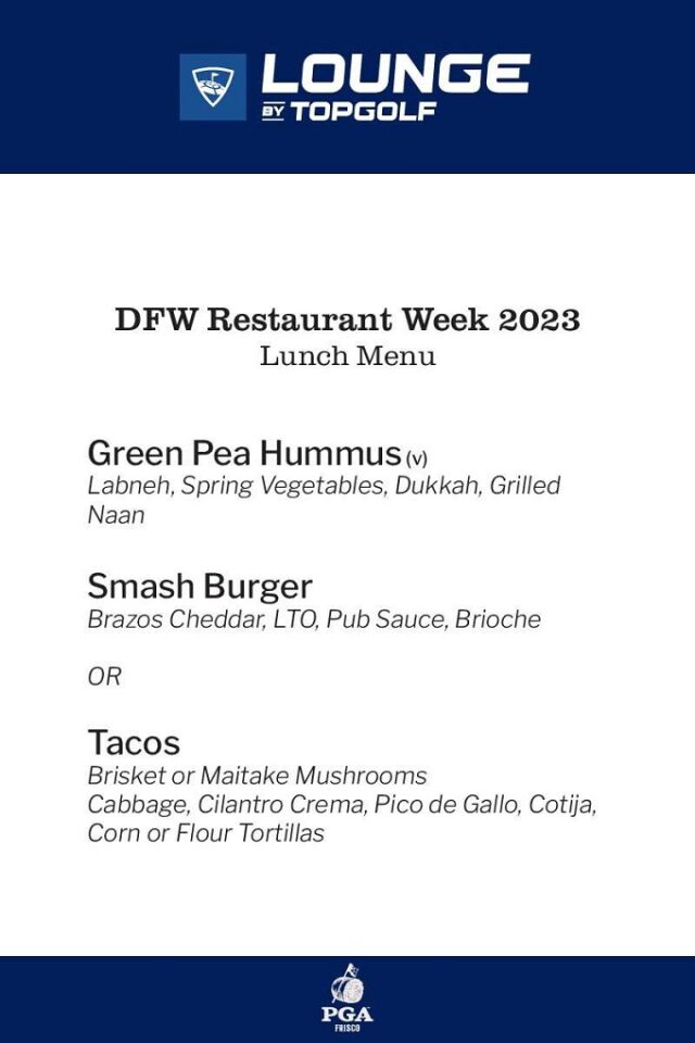 DallasFort Worth Restaurant Week 2023 Menus, Dates