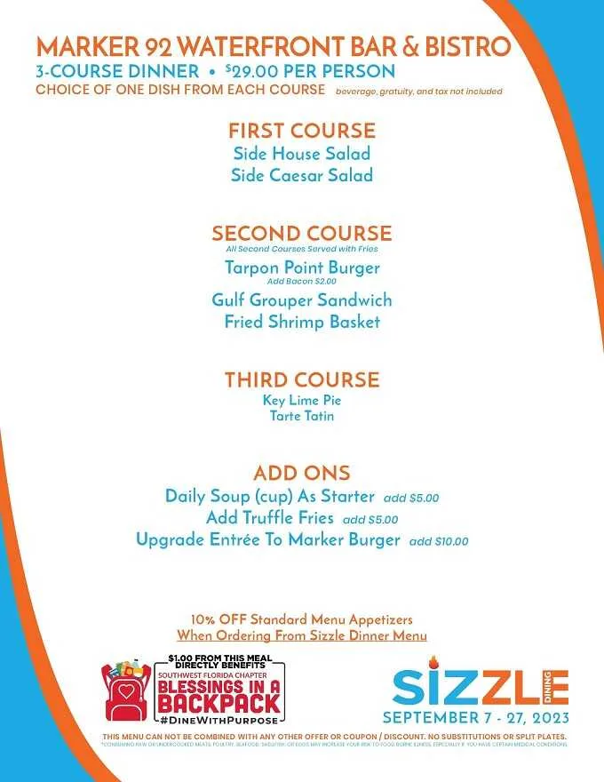 Sizzle Dining Restaurant Week 2023 South Florida: Menus, Dates