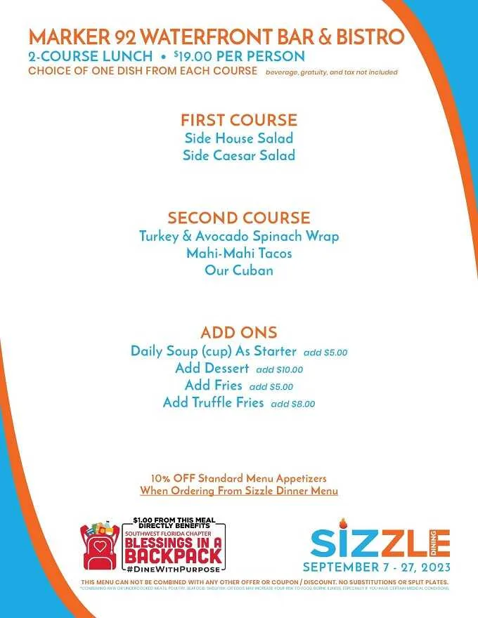 Sizzle Dining Restaurant Week 2023 South Florida: Menus, Dates