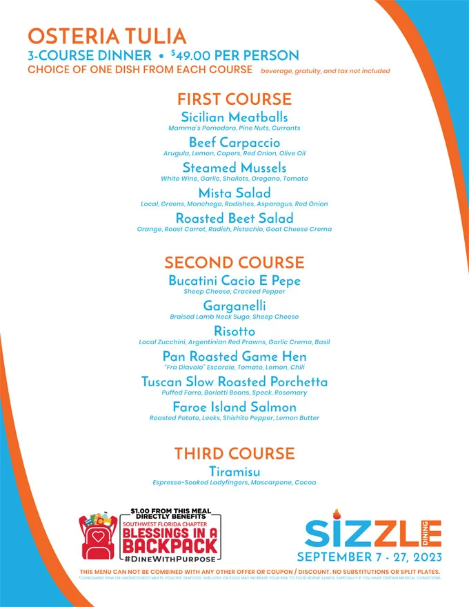 Sizzle Dining Restaurant Week 2023 South Florida Menus, Dates