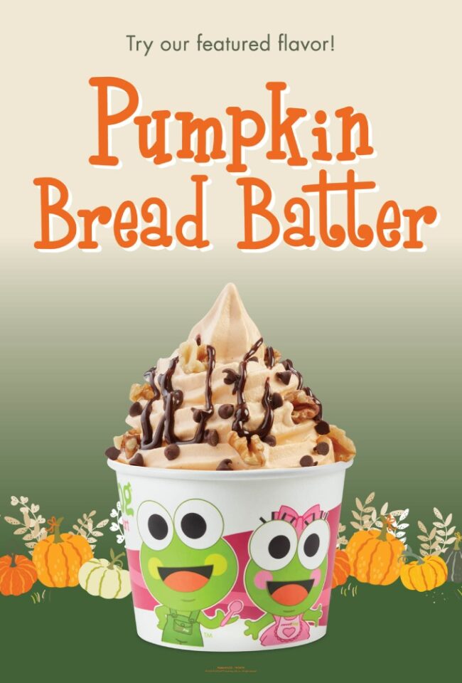 sweetFrog New Pumpkin Bread Batter Frozen Yogurt