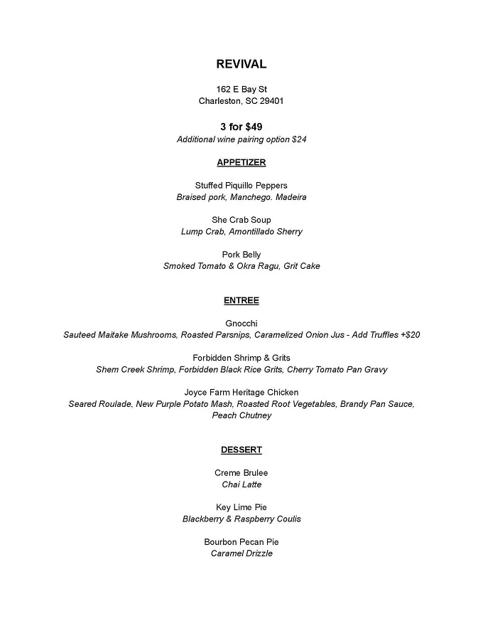 Charleston Restaurant Week 2023 Menus, Dates