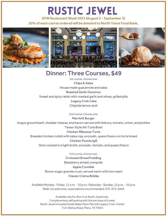 DallasFort Worth Restaurant Week 2023 Menus, Dates