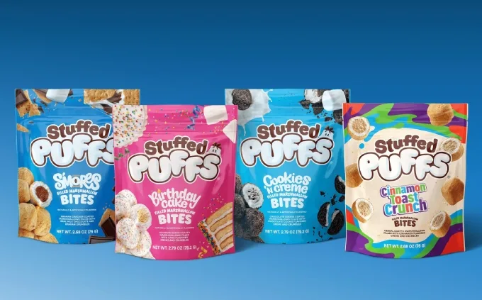 Stuﬀed Puﬀs Launches New BITES Line: Fun-Sized Filled Marshmallows