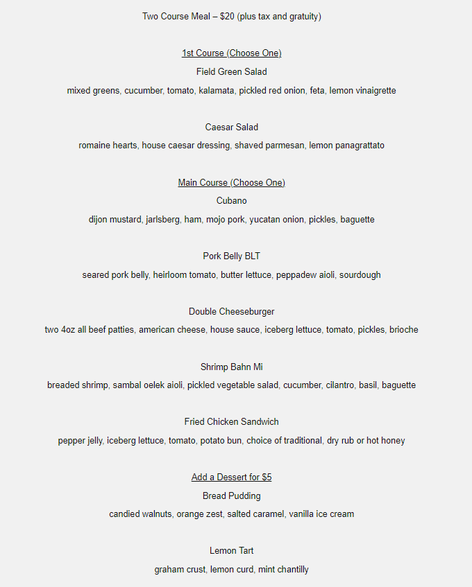 Devour Indy Restaurant Weeks 2023 - Indianapolis: Menus, Dates