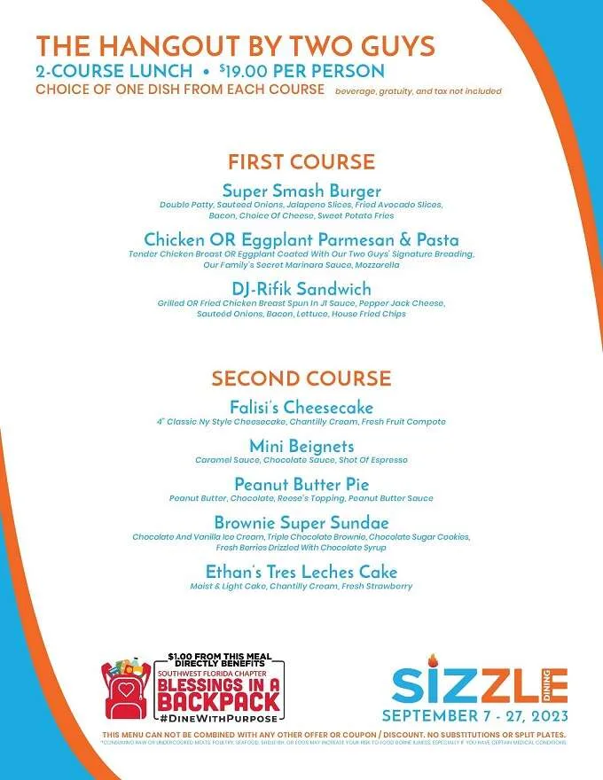 Sizzle Dining Restaurant Week 2023 South Florida Menus, Dates