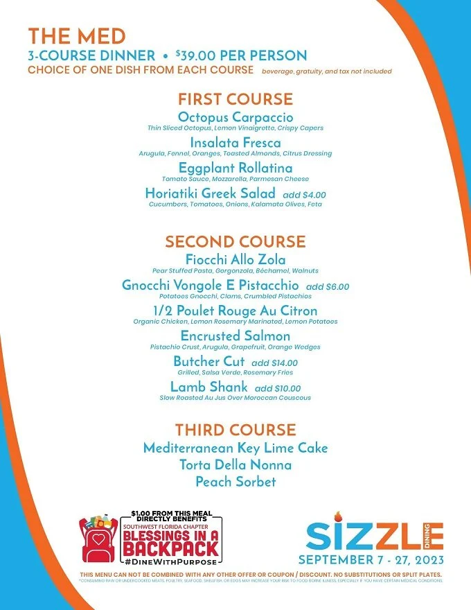 Sizzle Dining Restaurant Week 2023 South Florida Menus, Dates