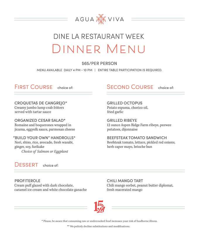 Dine LA 2023 Restaurant Week Fall: Menus, Dates