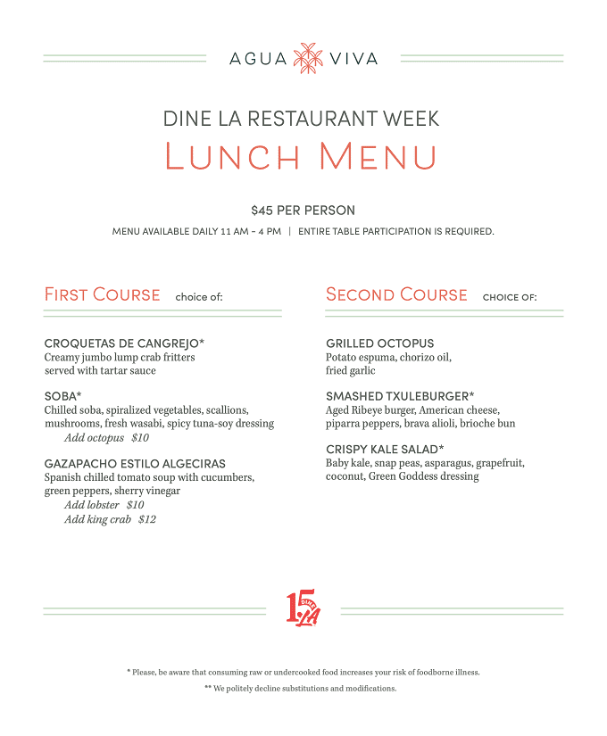 Dine LA 2023 Restaurant Week Fall: Menus, Dates