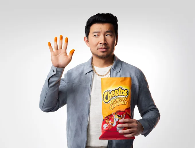 Cheetos Canada official sponsorship of Simu Liu's fingertips
