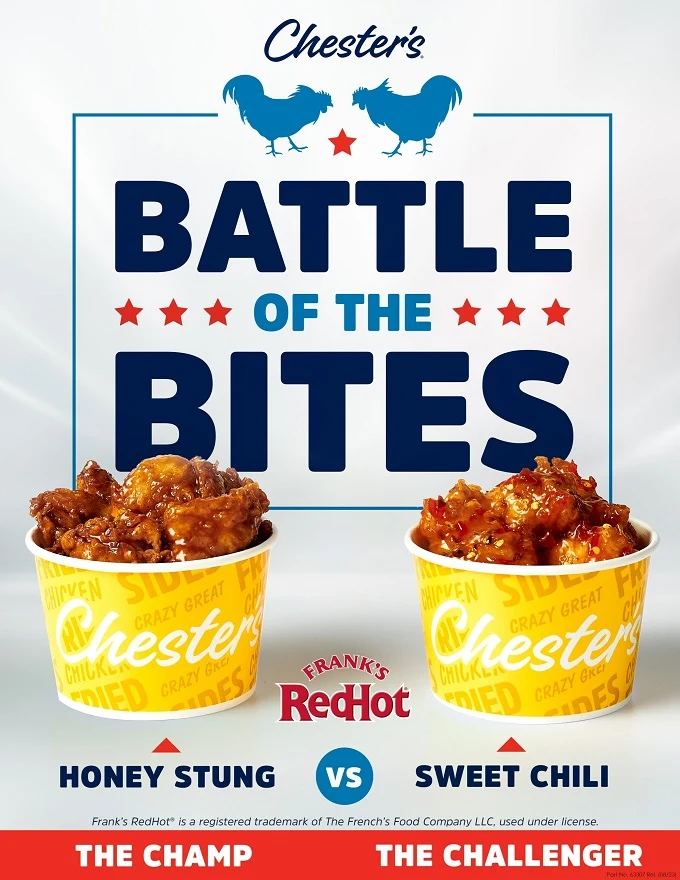 Chester's Chicken Pits Its Popular Honey Stung Chicken Bites Against New Sweet Chili Chicken Bites