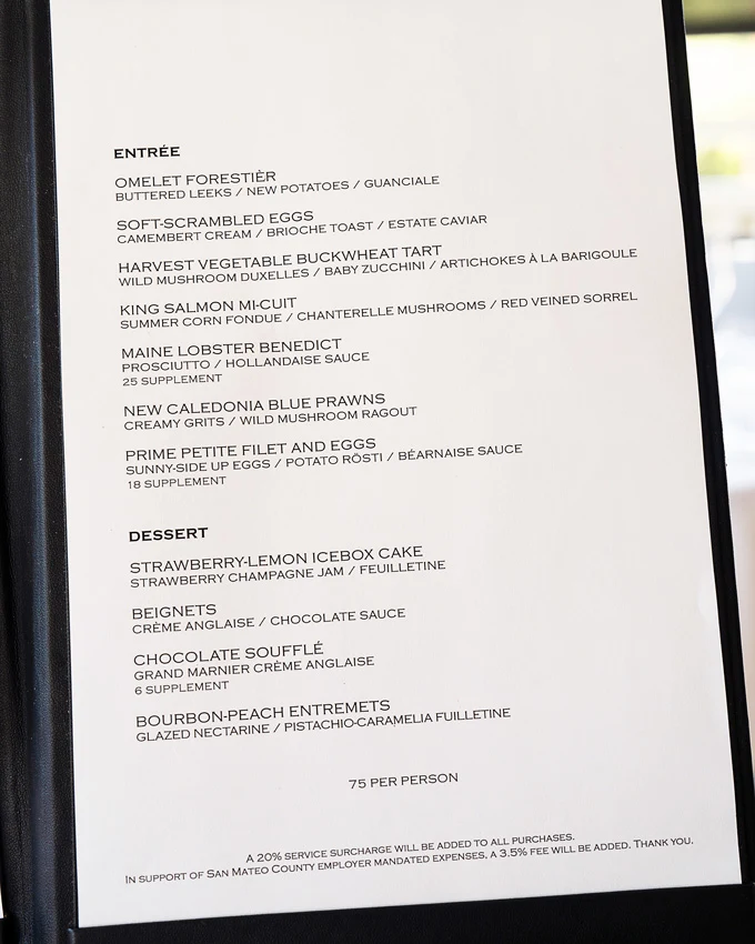 The Village Pub, Woodside CA - Brunch, 1 MICHELIN Star