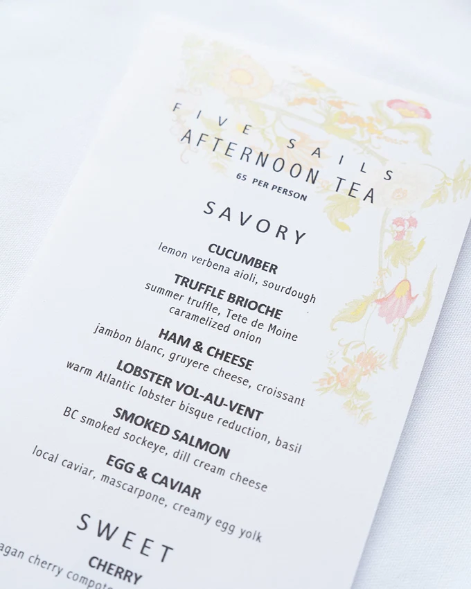 Five Sails @ Pan Pacific Hotel Vancouver Afternoon Tea