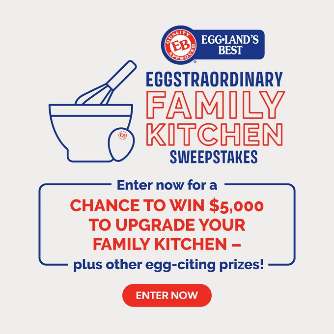 Last Call To Enter Eggland's Best "Eggstraordinary Family Kitchen" Sweepstakes