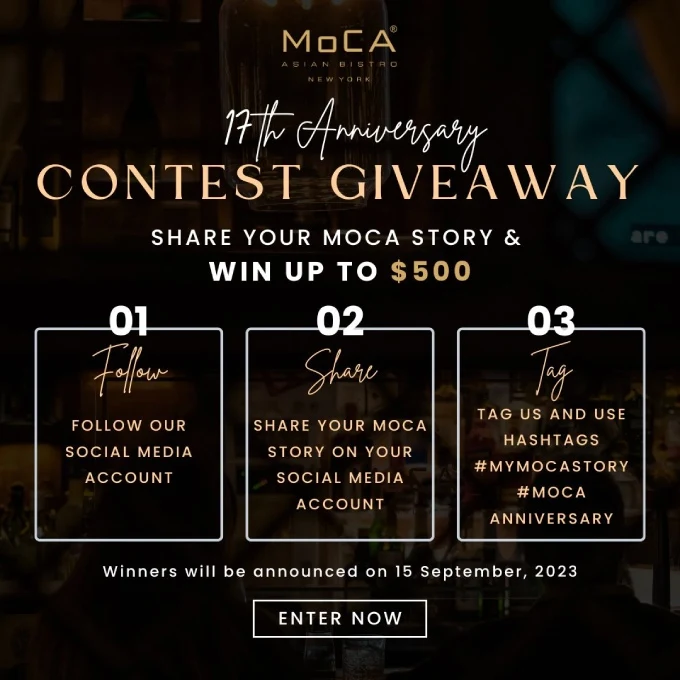 MoCA Asian Bistro Celebrates 17th Anniversary with Special Events