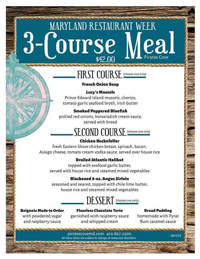 Maryland Restaurant Week 2023 Menus, Dates
