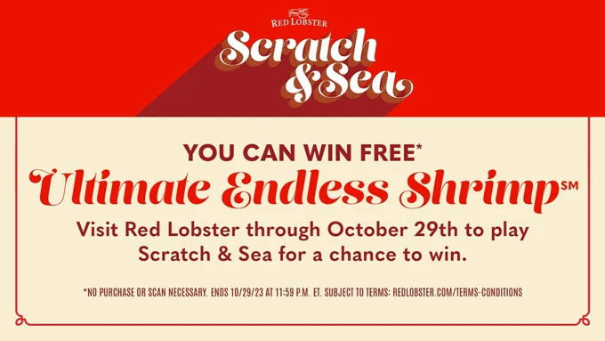 Red Lobster Limited-Time Scratch & Sea - Instant Win Game
