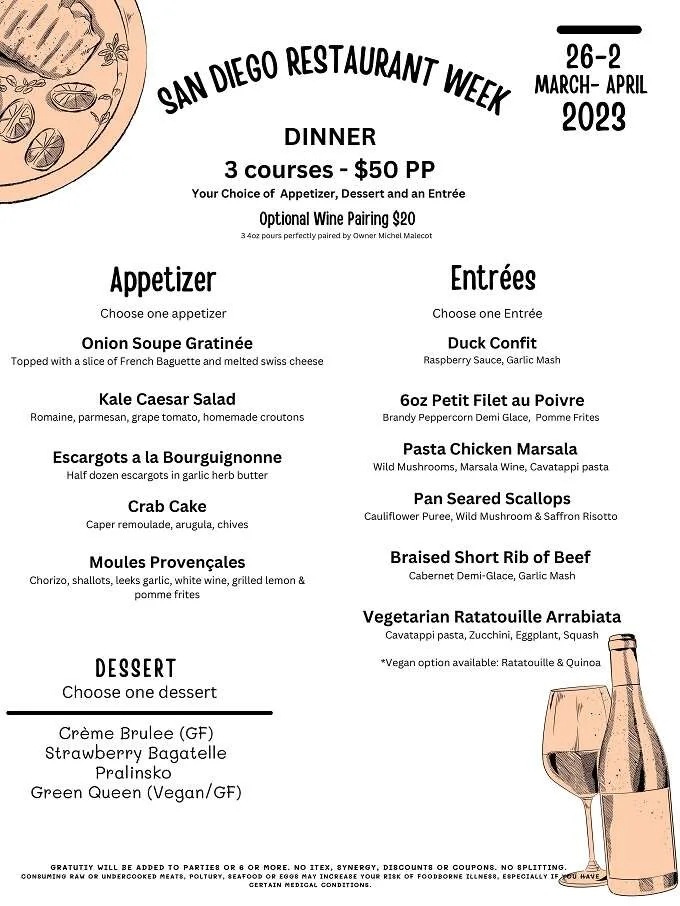 San Diego Restaurant Week 2023: Menus, Dates