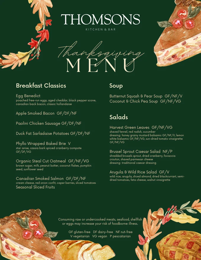 Thanksgiving Calgary 2023: Dinner, Turkey to Go, Restaurants