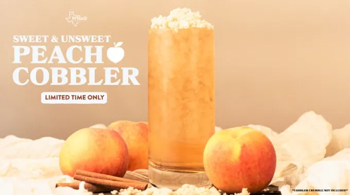 Iced Tea Meets Peach Cobbler: HTeao Falls into Cooler Weather with New LTO, Destined to Be a “Go-To” Seasonal Favorite