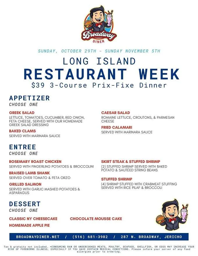 Long Island Restaurant Week 2023 Fall Edition Menus, Dates