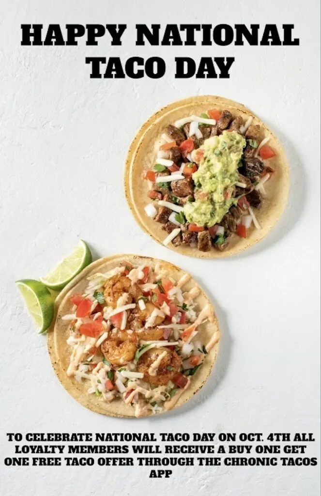 Celebrate National Taco Day With Chronic Tacos Limited-Time Offer
