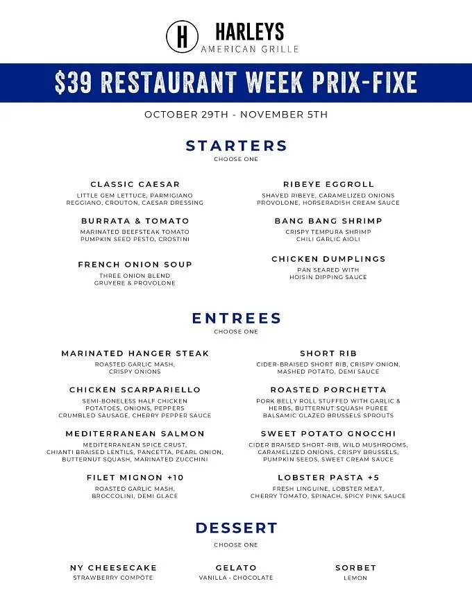 Long Island Restaurant Week 2023 Fall Edition Menus, Dates