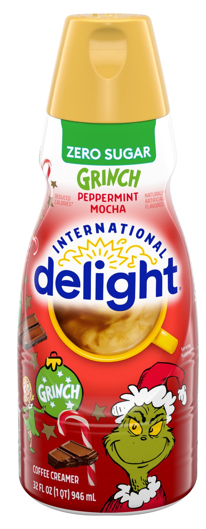 International Delight Grinch Peppermint Mocha Coffee Creamer, 32