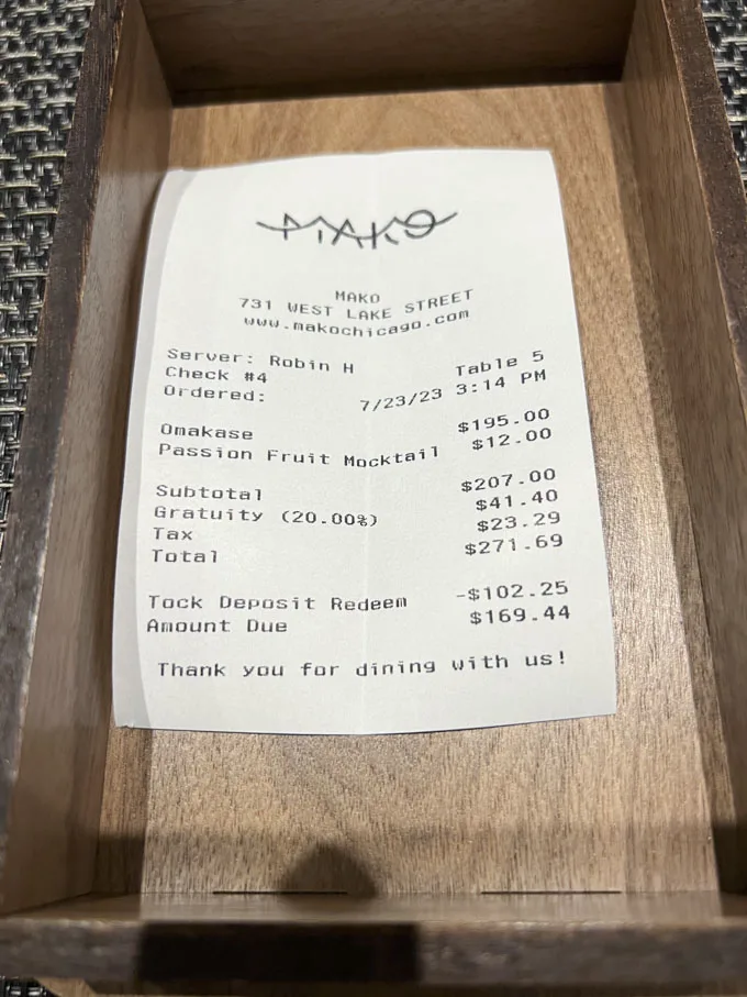 Mako Chicago - 1 MICHELIN Star Omakase Restaurant