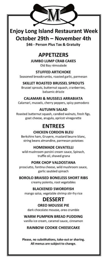 Long Island Restaurant Week 2023: Menus, Dates