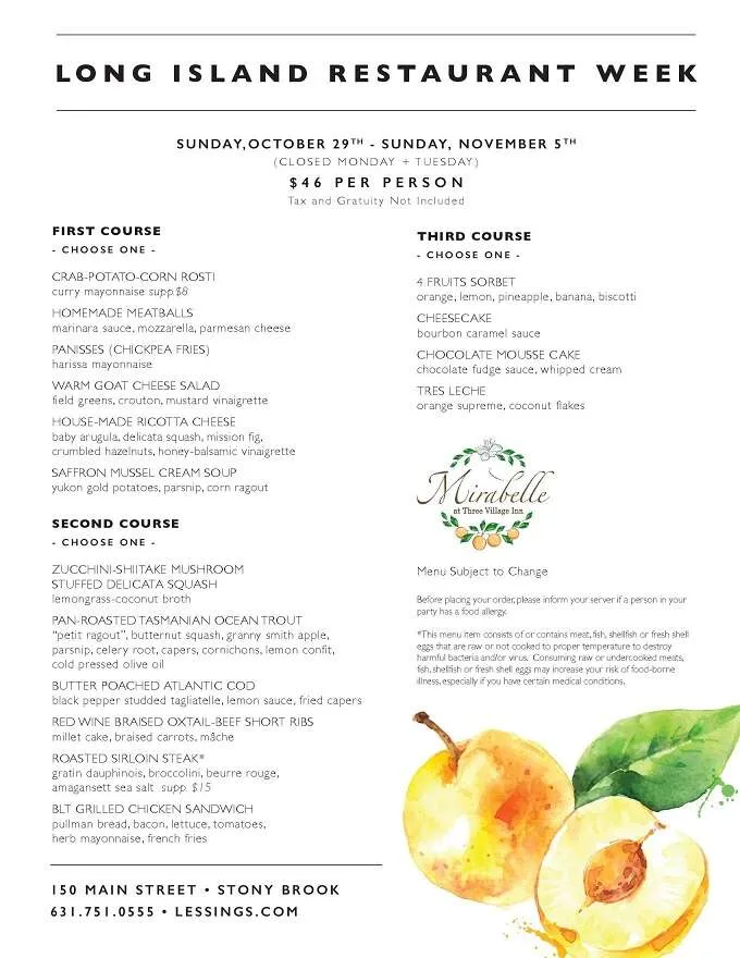 Long Island Restaurant Week 2023: Menus, Dates