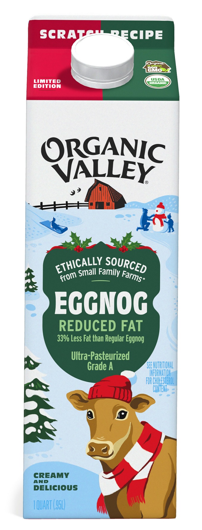 Organic Valley Organic Reduced Fat Eggnog Foodgressing
