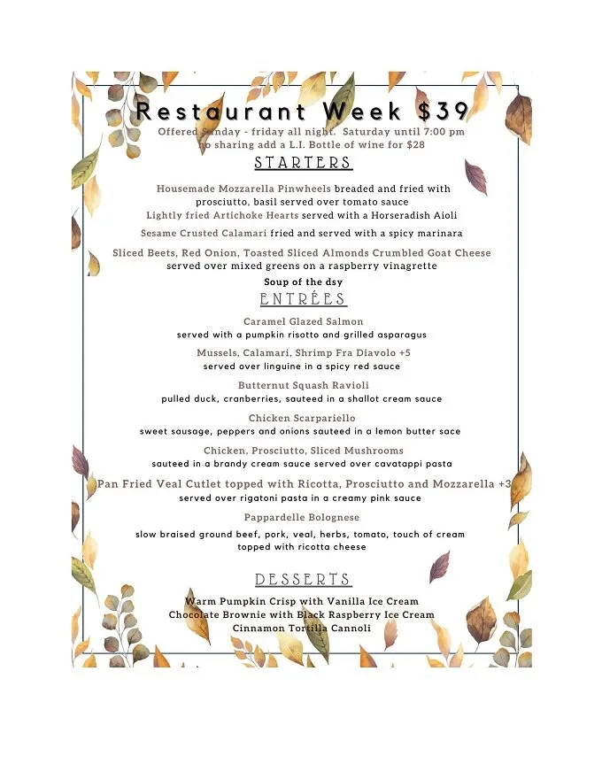 Long Island Restaurant Week 2023: Menus, Dates