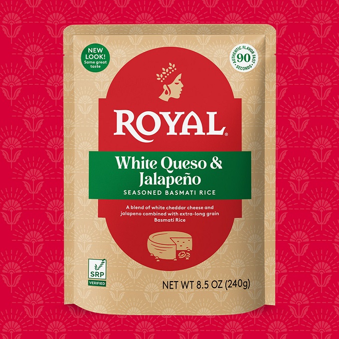 Royal New Ready-To-Heat White Queso & Jalapeño Seasoned Basmati Rice