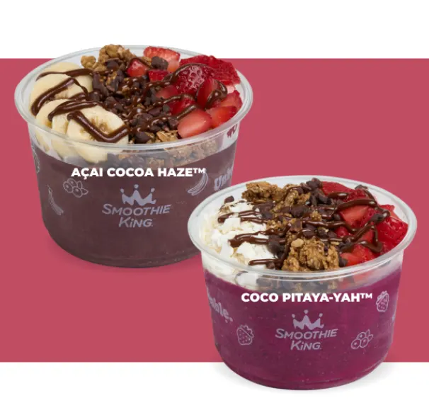 Smoothie King's New Chocolate Hazelnut Drizzled Smoothie Bowls