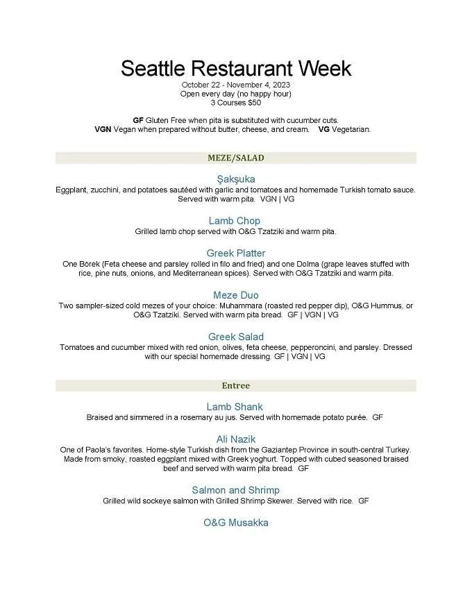 Seattle Restaurant Week 2023: Menus, Dates