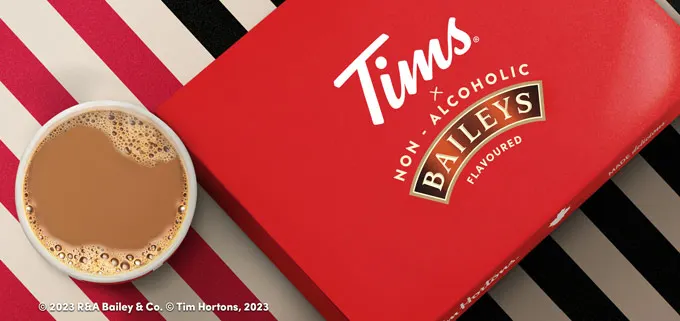 Tim Hortons and BAILEYS non-alcoholic menu collaboration