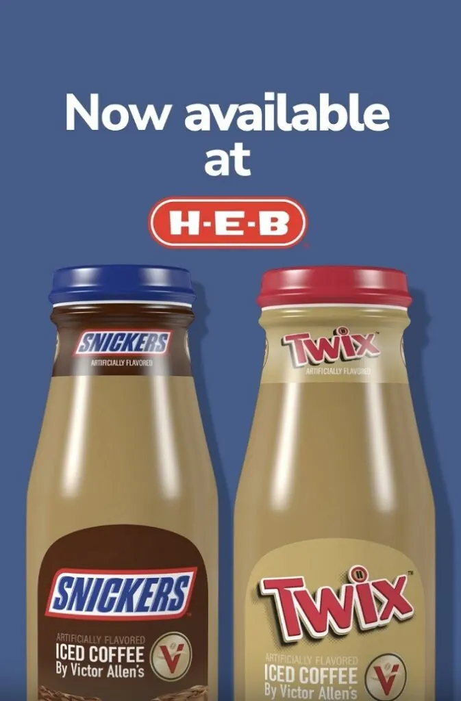 New Victor Allen's SNICKERS & TWIX Iced Coffee Expands Distribution To H-E-B