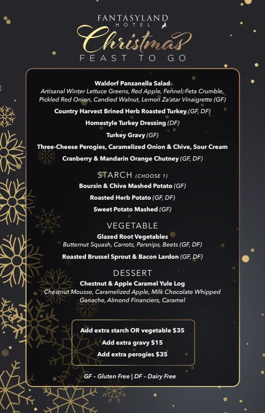 Christmas Edmonton 2023 Dinner, Turkey to Go, Restaurants