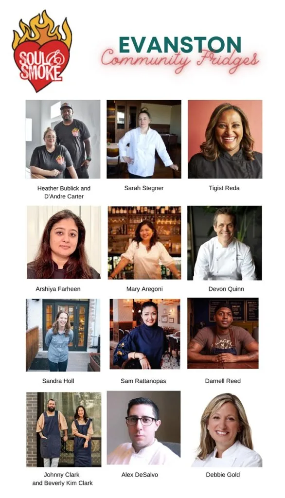 Chefs Join Together Providing Meals To The Community Fridge Located Outside Evanston&rsquo;s Soul & Smoke Restaurant During The Holiday Season
