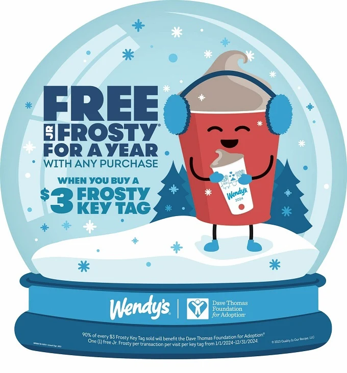 Wendy's USA Frosty Key Tags To Support Foster Care Adoption Foodgressing