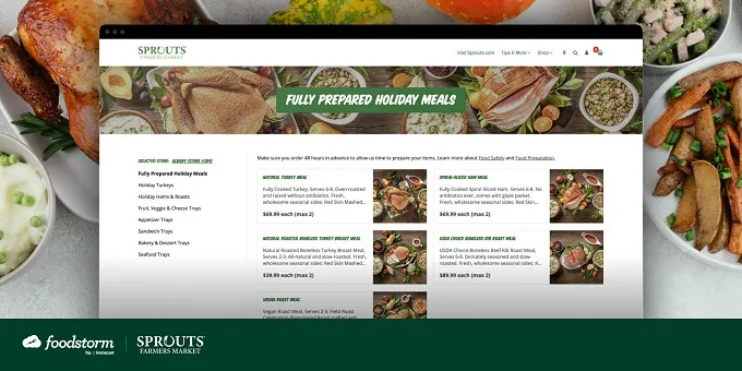 Sprouts Farmers Market Partners With Instacart's Foodstorm To Enhance Holiday Catering Services