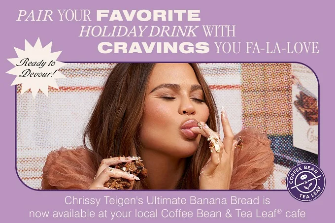 The Coffee Bean & Tea Leaf Is Decking The Halls With Fa-La-La-La Flavor; Partners With Cravings By Chrissy Teigen To Complement The Holiday Menu