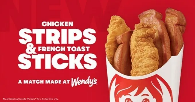 Name a Better Duo: Wendy's New Chicken Strips & French Toast Sticks Combine Sweet and Savoury Flavours All Day Long&nbsp;