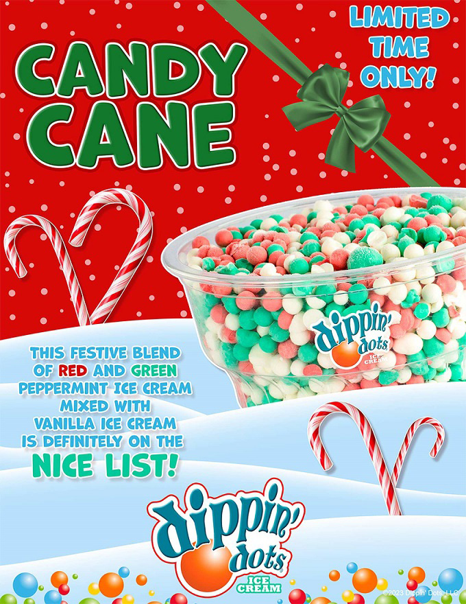 Dippin' Dots LimitedTime Only Candy Cane Flavor Foodgressing