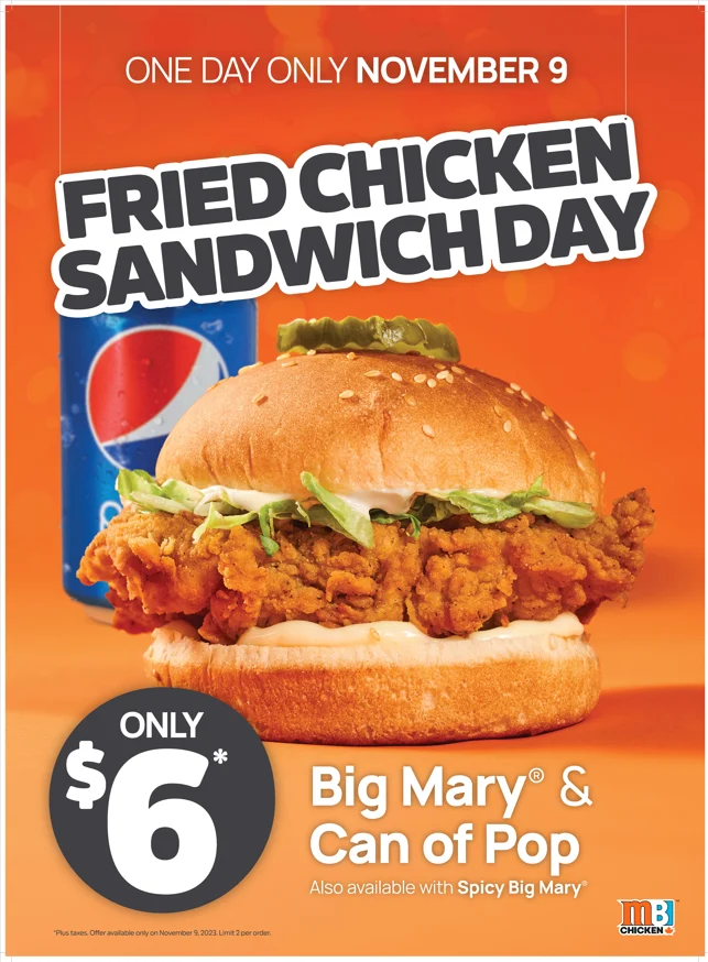 Mary Brown&rsquo;s Chicken Rings In National Fried Chicken Sandwich Day With A Delicious Deal On Canada&rsquo;s Best Chicken Sandwich