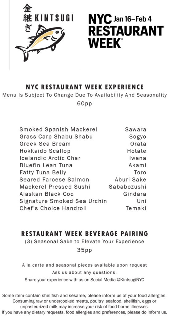 NYC Restaurant Week 2024 Jan & Feb: Menus, Dates