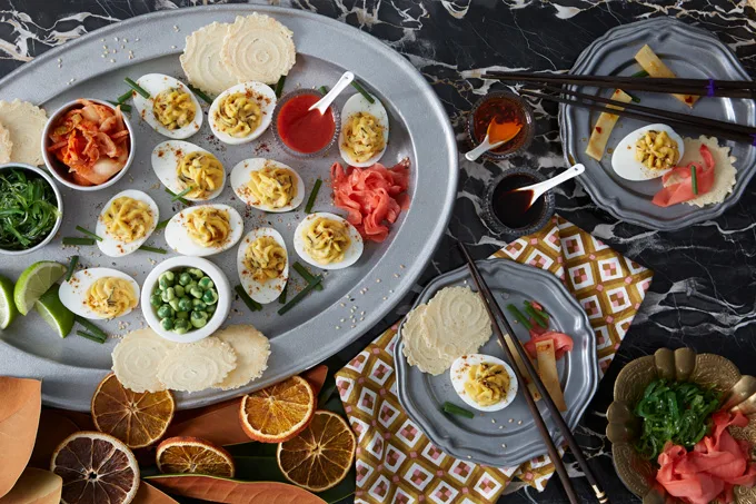 Japanese-Style Deviled Eggs and Board Pairings