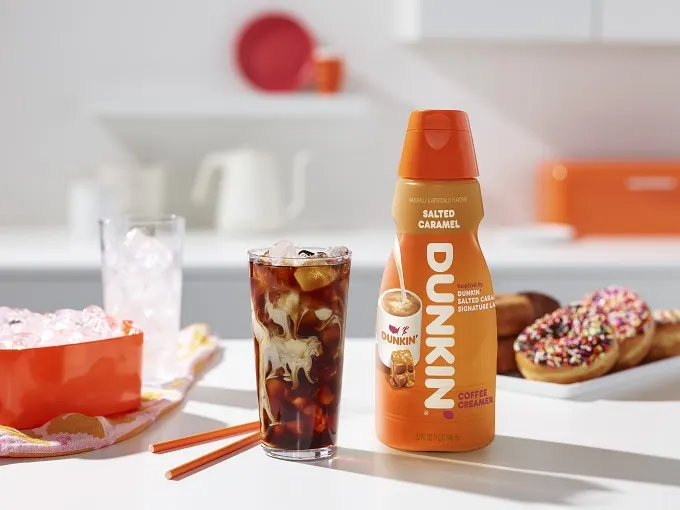 Dunkin&rsquo; Introduces New Salted Caramel Creamer: Sweet Meets Salty For Your Cup Of Coffee At Home