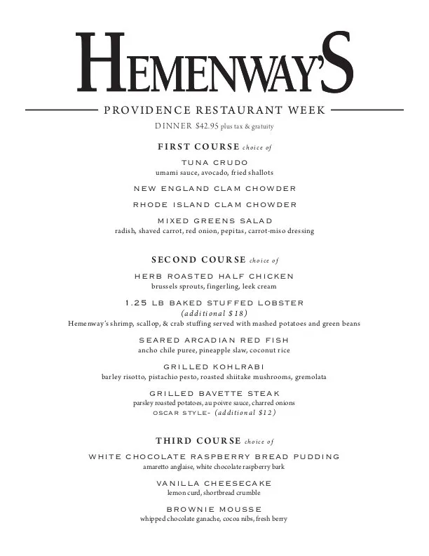 Hemenways Restaurant Dinner .webp